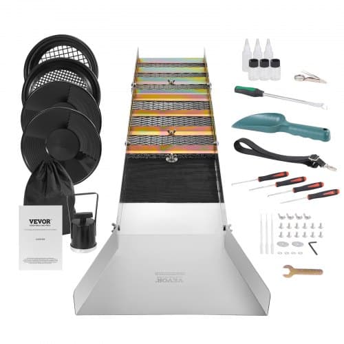 VEVOR Folding Sluice Box Gold Panning Kit 50 Inch - 23pc Complete Kit