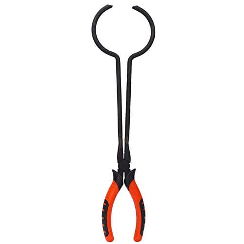 Jewelry Pliers Crucible Tongs for Gold Melting Furnace, Metal Refining Casting Tools with Clamp Holder, Foundry Workshop Equipment
