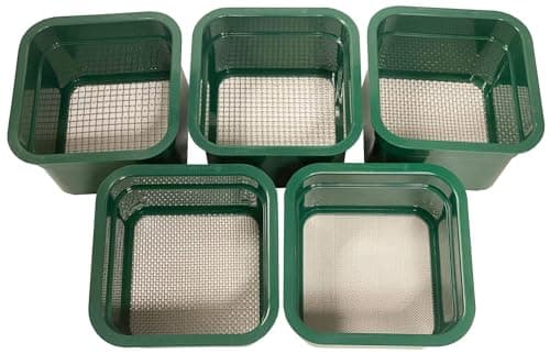 Sluice Fox mini Classifier Screen Gold panning Kits, Stainless Steel Screen mesh sifting Sieve Prospecting and gem Sorting; Shark Tooth sift Sifter 5 Piece Green