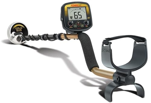 Fisher Labs Gold Bug Metal Detector, Black (GOLDBUG) – Lightweight, Ergonomic Design with LCD Display, Pinpoint, Ground Balance, and 2 Search Modes for Gold Nugget Prospecting