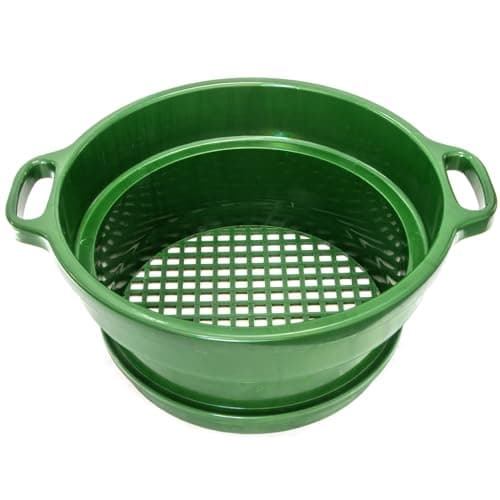 ASR Outdoor DEEP Stacking 1/2" Classifier Screen with Handles, Heavy Duty 5 Gallon Plastic Sifting Sieve