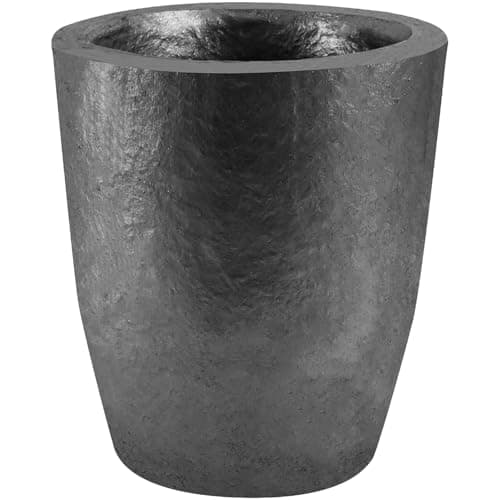 Nelyrho #2-2.6kg Premium Black Graphite Crucible, Silicon Carbide Clay Furnace Cup for Melting Casting Refining Aluminum, Gold, Silver, Copper, Brass, Withstand High Temperature 1800℃/3272℉