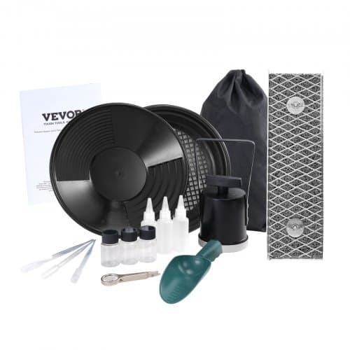 VEVOR Mini Sluice Box Gold Panning Kit 12 Inch - 16pc Starter Kit