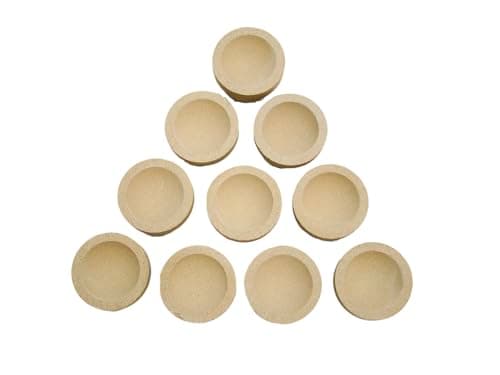 Lot of 10 - # 8 Mabor Cupel 1-3/4"x1-1/8" Gold-Assay-Smelting-Refining-Cupels