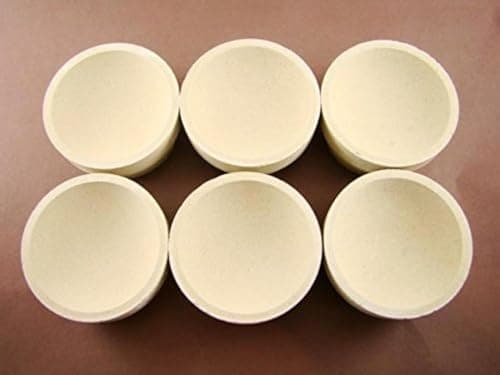 Lot of 6 - # 10 Mabor Cupel 2-3/8" Gold-Assay-Smelting-Refining-Melting-Cupels