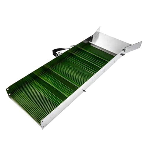 SE 34.5-Inch Aluminum Sluice Box Includes Flexible TPR Matting, V and Squared Shaped Riffles -GP-SB51A