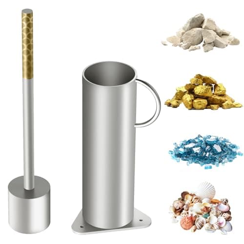 YOTAN Upgraded Rock Crusher, Manual Hand Ore Crusher, Multipurpose Stone Crusher, Glass Crusher, Stainless Steel Rock Crusher for Gold Mining, Panning