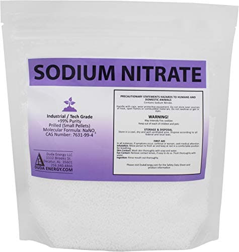 Duda Energy 1 lb Sodium Nitrate Fertilizer 99+% Pure Chile Saltpeter Gold Metal Refining Industrial Grade Glass Pottery Enamels