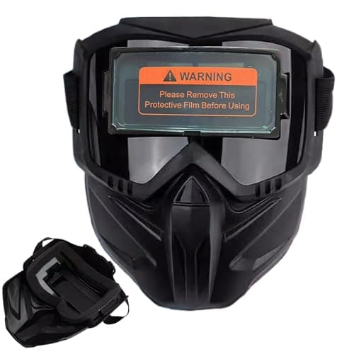 Welding Mask Auto Darkening – Full Face Welding Helmet, Arc Flash Shield | Anti-Glare Large View Mask, Heat-Insulating Helmet, Eye Protection Gear for Professional Welders – UV IR Protection