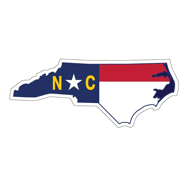 North Carolina Map and Flag